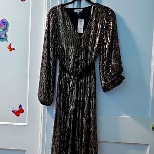 Nanette Lepore Sequin Wrap Dress